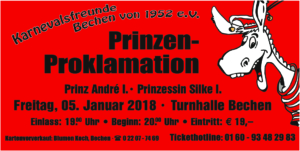 Prinzenproklamation @ Sporthalle Bechen | Kürten | Nordrhein-Westfalen | Deutschland