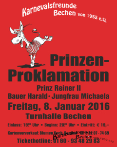 Prinzenproklamation @ Sporthalle Bechen | Kürten | Nordrhein-Westfalen | Deutschland