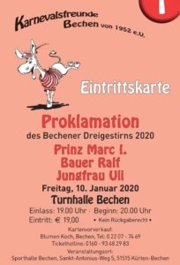 Prinzenproklamation 2020 @ Sporthalle Bechen